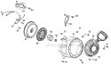 Flywheel And Housing Diagram and Parts List for 31AS62EE700 2011 Yard Machines Snow Blower
